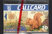1996 Ireland 20 unit Callcard Collectors' Club featuring Red Squirrel (Gemplus GEM1) Call Card New in Packaging. Telecom Eireann card number 1133