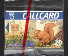 1996 Ireland 20 unit Callcard Collectors' Club featuring Red Squirrel (Gemplus GEM1) Call Card New in Packaging. Telecom Eireann card number 1133