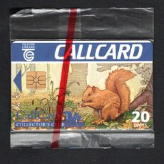 1996 Ireland 20 unit Callcard Collectors' Club featuring Red Squirrel (Gemplus GEM1) Call Card New in Packaging. Telecom Eireann card number 1133