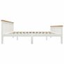Bed Frame White Solid Pinewood 150 x 200 cm Image 4
