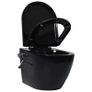 Wall Hung Rimless Toilet with Concealed Cistern Ceramic Black Image 4