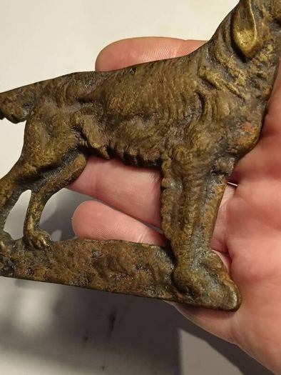 Early 20th Century Brass Retriever Dog