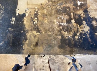 This historic group photograph depicts members of the First Dail Eireann established in 1919 following the 1918 general election