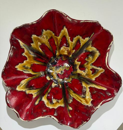 Large Vintage Vallauris Style Studio Pottery Bowl