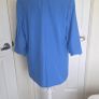 Electric Blue Open Front Blazer Jacket Ruched Sleeve Smart Casual Layering Image 4