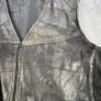 Black Patchwork Leather Vest Waistcoat - Zip Buckles - Large Image 3