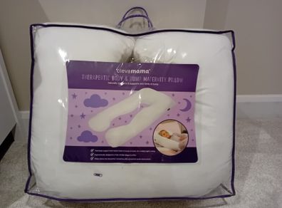 Clevamama Therapeutic Body & Bump Maternity Pillow - White