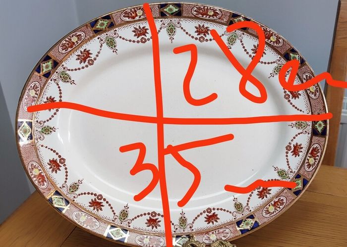 Vintage Arklow Pottery Oval Serving Platter: Alton Design, Gold Trim