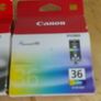 3 Canon PIXMA Ink Cartridges Genuine Original Cannon Cartridges 1 Black 35 and 2 Colour 36 New Sealed Image 3