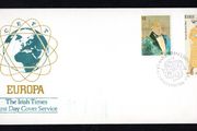 1980 Ireland Europa (Personalities) (George Bernard Shaw &amp; Oscar Wilde) Commemorative Stamp Illustrated The Irish Times First Day Cover (FDC)