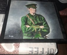 Painting of A young Michael Collins Signed Aine