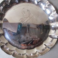 1979 Knock Papal Visit Souvenir Silver Plated Dish