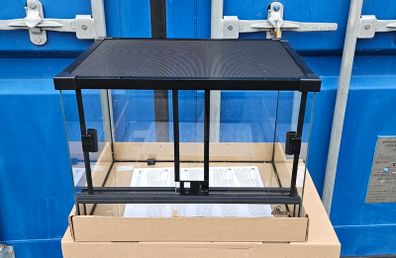 Glass Terrarium with Mesh 40x30x30