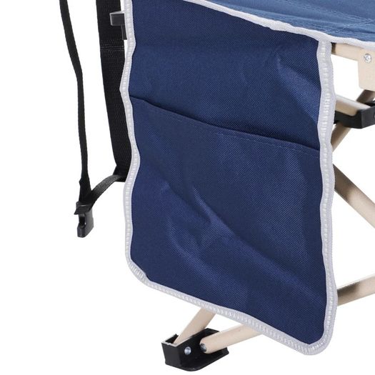 Oxford Cloth Folding Single Camping Bed Lounger Blue (FREE SHIPPING)
