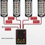 4 x 12LED Car Front Grille Lighting LED Light Bar Beacon Lamp Image 3