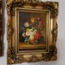 Set of 3 floral scenes - oil on boards Image 2