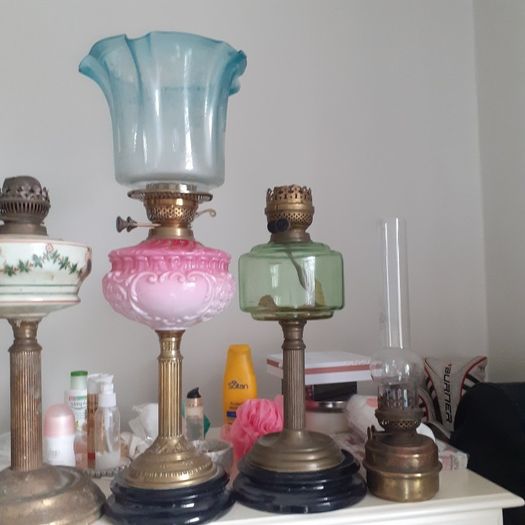 nice antique oil lamps