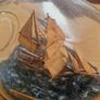 Handmade Brigantine Ship in a Bottle  Unique Maritine Craft Image 6