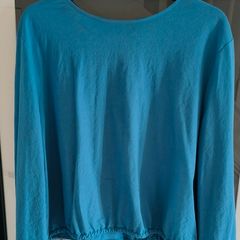 Blue long sleeve top size L 14-16