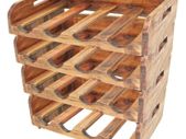 Wine Racks 4 pcs for 16 Bottles Solid Reclaimed Wood