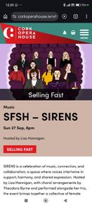 2 Tickets Sounds from a Safe Harbour - SIRENS - Hosted by Lisa Hannigan