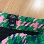 Brand new river island heavy tweed houndstooth navy green and pink mini skirt Image 3