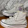Converse All Star Chuck Taylor Eve Lift Glitter Girls Silver Hi Top Platform Trainers UK3.5 EUR36 Image 4