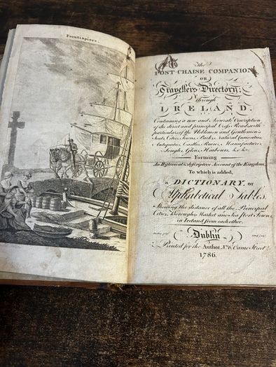 Old book Post-chase companion Ireland 1786