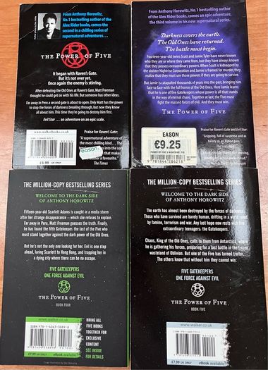 The Power Of Five, Books 2,3,4&5 by Anthony Horowitz