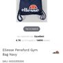 Brand New Ellesse Pensford Gym Draw String Bag - RRP - 11.95 Image 2