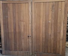 teak garage doors