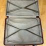 Vintage burgundy faux-leather suitcase Image 9