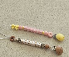 Baby soother clips handmade