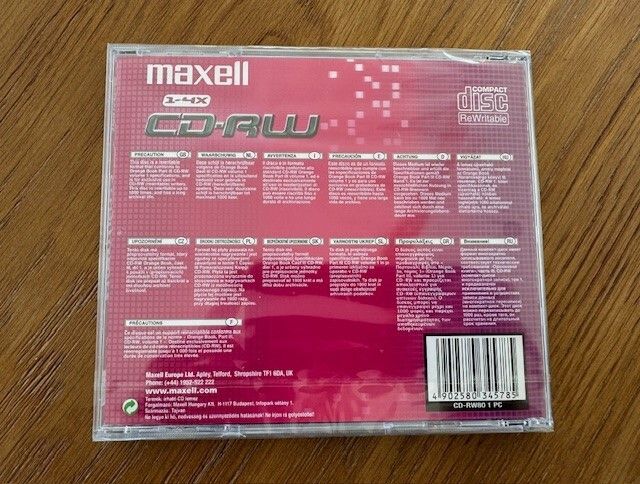Maxwell 1-4x CD-RW Disc (New)
