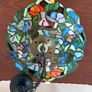 Vintage tiffany style stained glass ceiling pendant light ready to hang Image 2