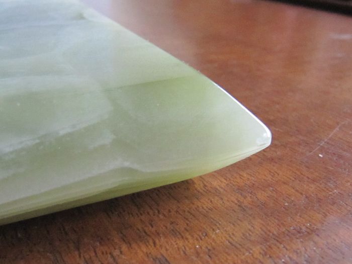 Unique Rare Brazilian Dark Green Onyx Plinth / Base