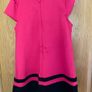Brand new Girl's Pink Ponti Dress with Black Button Embellishments | Size 4 years Image 3