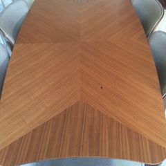 table and six chairs