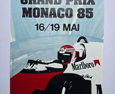 F1 MONACO GRAND PRIX 1985 Original Hors Commerce Poster No. 00211 Jacques Grognet