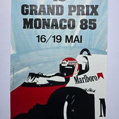 F1 MONACO GRAND PRIX 1985 Original Hors Commerce Poster No. 00211 Jacques Grognet