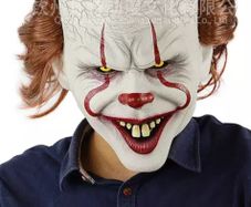 Pennywise IT Clown Mask Deluxe Latex Over Head Halloween Horror Clown Mask