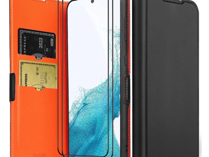 Brand New Holidi Samsung phones Book Cover, with 2 Pieces Film,