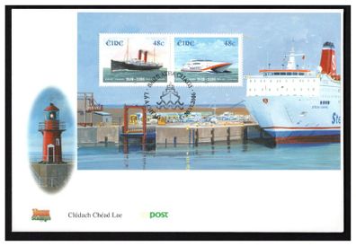 2006 Ireland Centenary of the Rosslare  Fishgaurd Ferry Commemorative Stamps Miniature Sheet An Post First Day Cover (FDC)