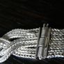Woven .925 Silver Necklace & Bracelet Set, 74g Image 9