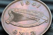 Ireland 1941 Penny Irish coin 85 years old collector grade