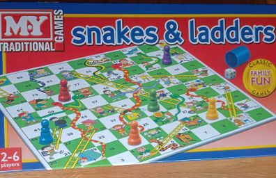 snakes and ladders game only used once