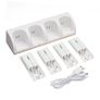 Nintendo Wii Remote Controller QUAD Charging Dock Charge Station with Batteries White Image 5