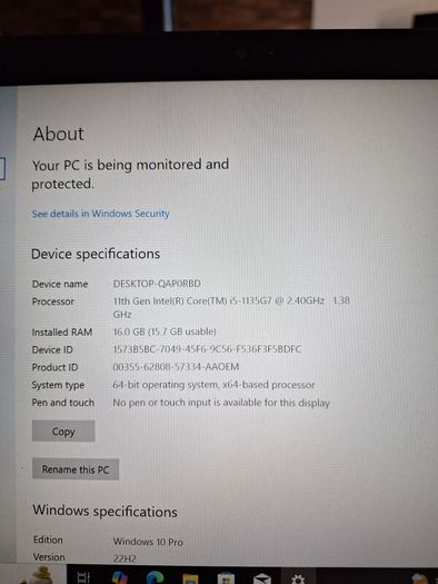 Dell Latitude 3420 Laptop,  i5 (11th gen) 16GB, 512GB, 14", Win10 pro