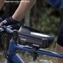Lamicall Waterproof Bike Frame Bag - [1s Remove & Install] 2025 Bicycle Phone Pouch with Reflective Strip Sun Visor, Crossbar Top Tube Stem Bag for Mountain Bike Cycling, TPU Screen for Phone up to 7 Image 2