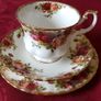 22 Piece Royal Albert Old Country Roses Bone China Gold Gilt Tea Set With Large Tea Pot For 6 Person Setting Made In England Image 8
